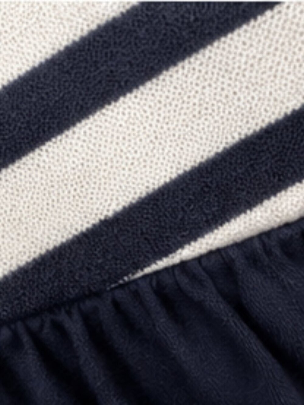 J.Crew Navy & White Striped Bow Back Sleeveless Peplum Top Medium - Picture 3 of 5